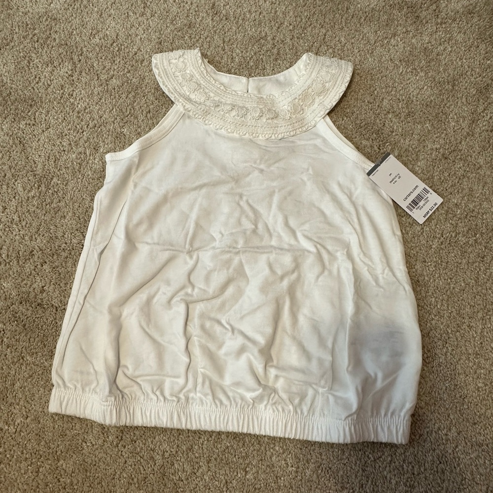NWT Carter’s White Round Neck Tank Top